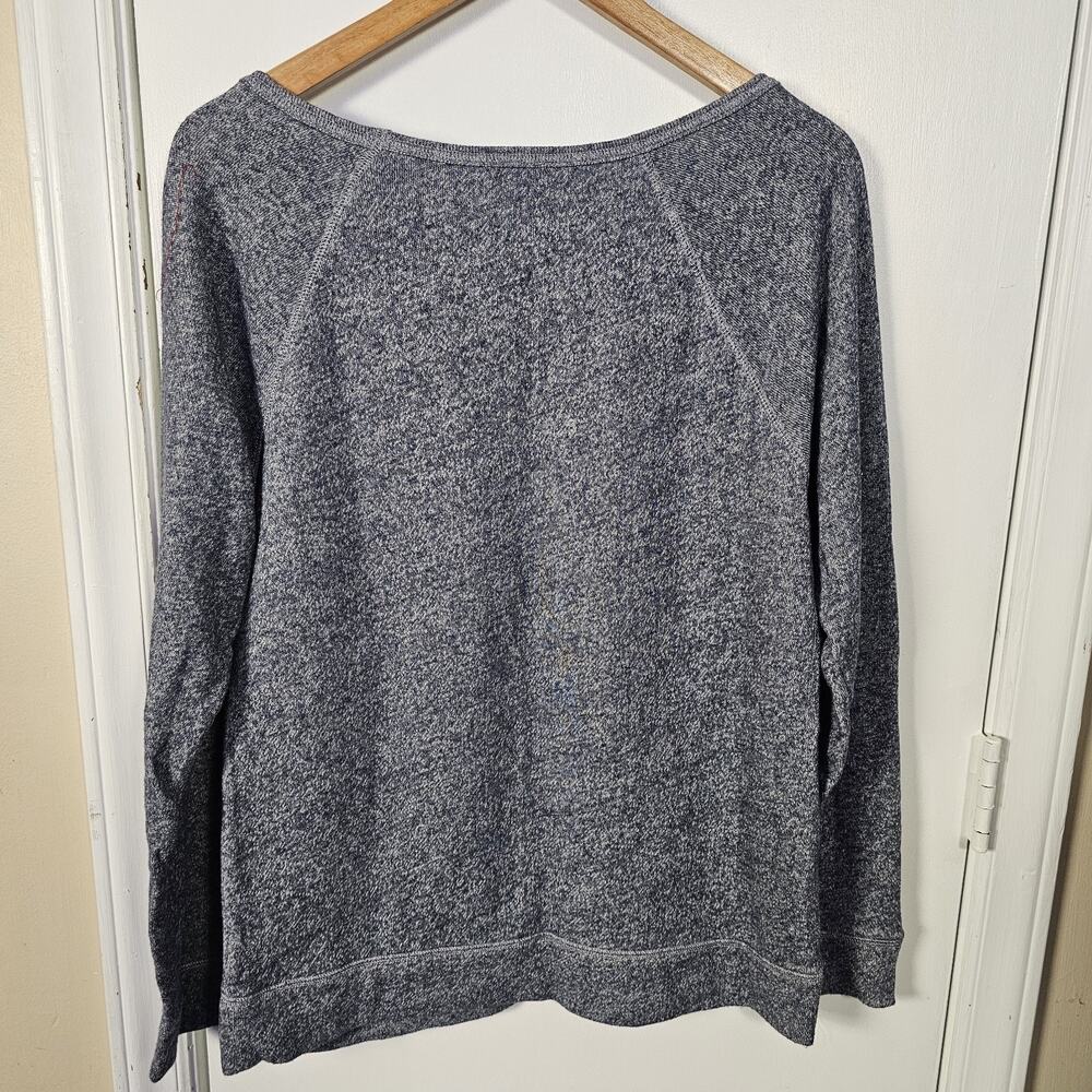 EXPRESS Studded Tiger Graphic Sweatshirt Heather Blue Size L Slouchy Casual Soft - Picture 5 of 5